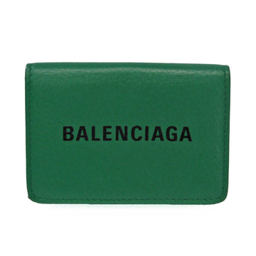 BALENCIAGA Everyday Compact Wallet 551921 Women,Men Leather Wallet [tri-fold] Green