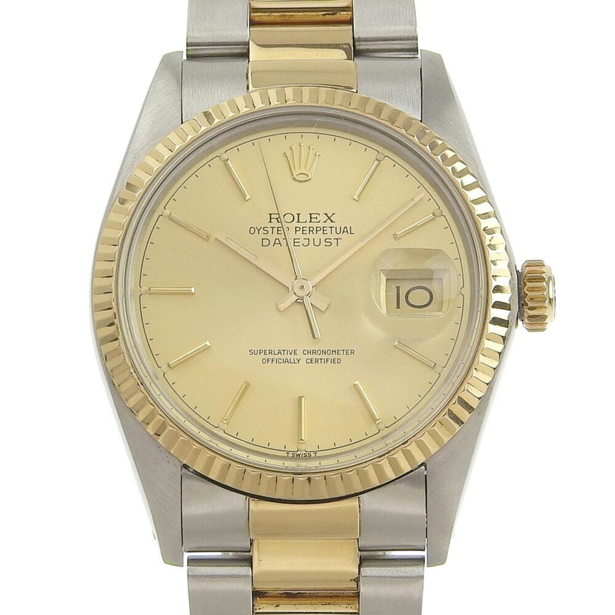 Rolex datejust yellow gold and stainless steel discount automatic