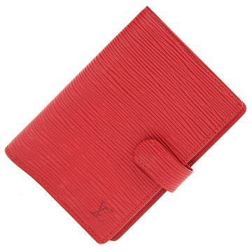 LOUIS VUITTON Notebook Cover Epi Agenda PM R20057 Rouge Ladies Red