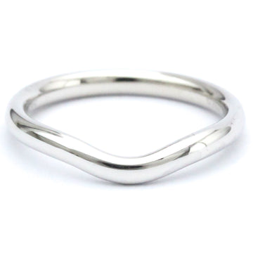 TIFFANY Curved Band Ring Platinum Fashion No Stone Band Ring Silver