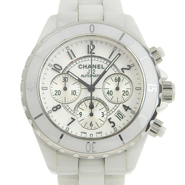 CHANEL J12 H1007 White Ceramic Automatic Chronograph Men's Dial Watch