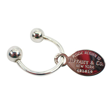 TIFFANY/  925 return toe oval tag key ring