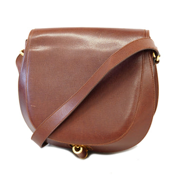 Salvatore Ferragamo Shoulder Bag Women's Leather Shoulder Bag Brown