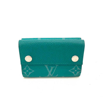 Louis Vuitton Unisex Vintage Zippy Compact Square Wallet Black Taiga Leather