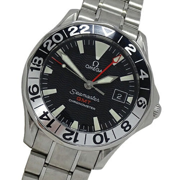 Omega Seamaster 2536.50 Watch Men's GMT 300m Jerry Lopez Model Automatic Winding AT Stainless SS Polished