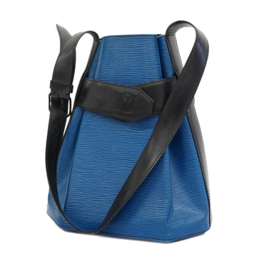 LOUIS VUITTONAuth  Epi Women's Shoulder Bag Noir,Toledo Blue