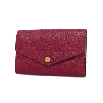 LOUIS VUITTON Trifold Wallet Monogram Empreinte Portefeuille Curieuse Compact M60542 Red Ladies