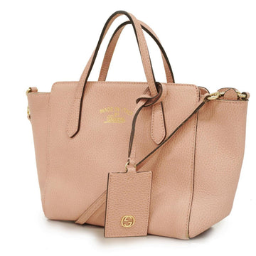 GUCCI handbag 368827 leather pink gold hardware ladies