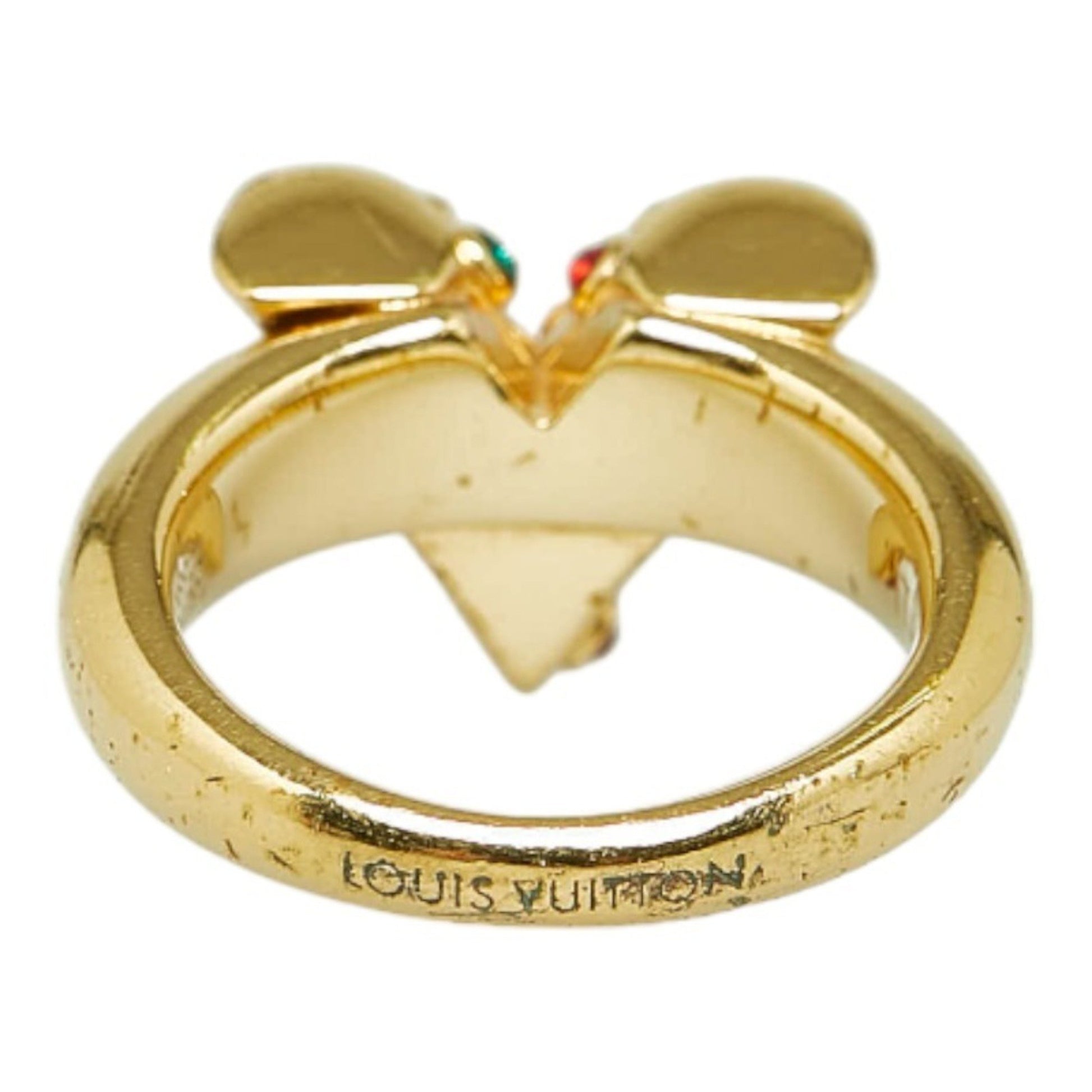 Louis Vuitton Essential V Planet M Ring M68924 Gold Plated Women's LOUIS  VUITTON