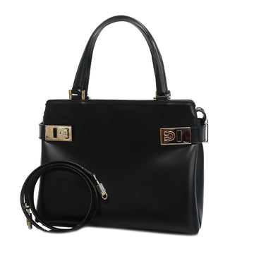 SALVATORE FERRAGAMOAuth  Gancini 2 Way Bag Women's Leather Black