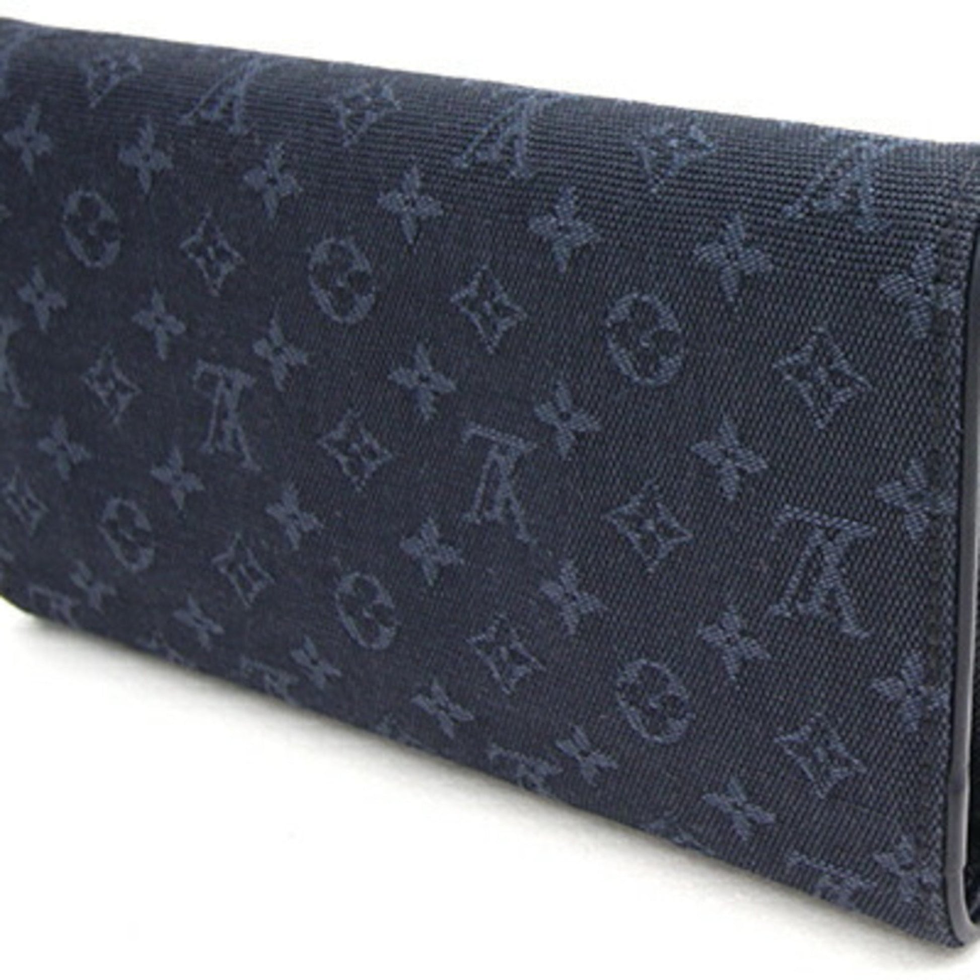 Louis Vuitton Trifold Long Wallet Monogram Porte Tresor International M92442 TST Blue Navy Men's Unisex