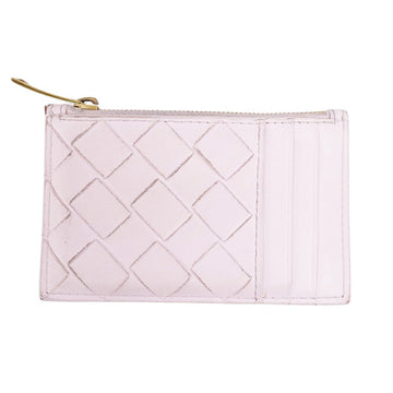 BOTTEGA VENETA card case coin purse intrecciato calf leather men's women's white