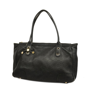 GUCCIAuth ssima Princey 177052 Women's Leather Tote Bag Black