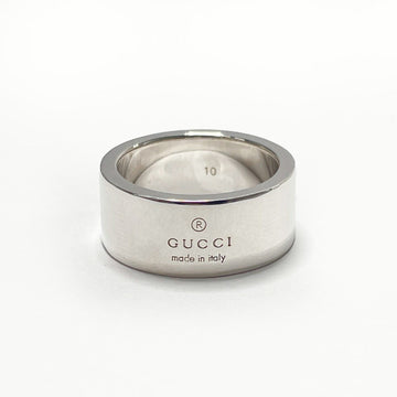 GUCCI Logo Ring/Ring Silver 925  Women's