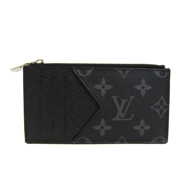 LOUIS VUITTON Taiga Coin Card Holder M30271 Men's Taiga Leather,Monogram Eclipse Card Wallet Monogram Eclipse,Noir