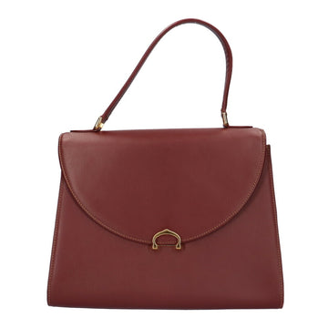 CARTIER shoulder bag leather red ladies