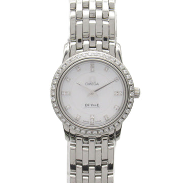 OMEGA De Ville Prestige Diamond Bezel/16P Diamond Wrist Watch Wrist Watch 4575.75 Quartz White White shell Stainless 4575.75