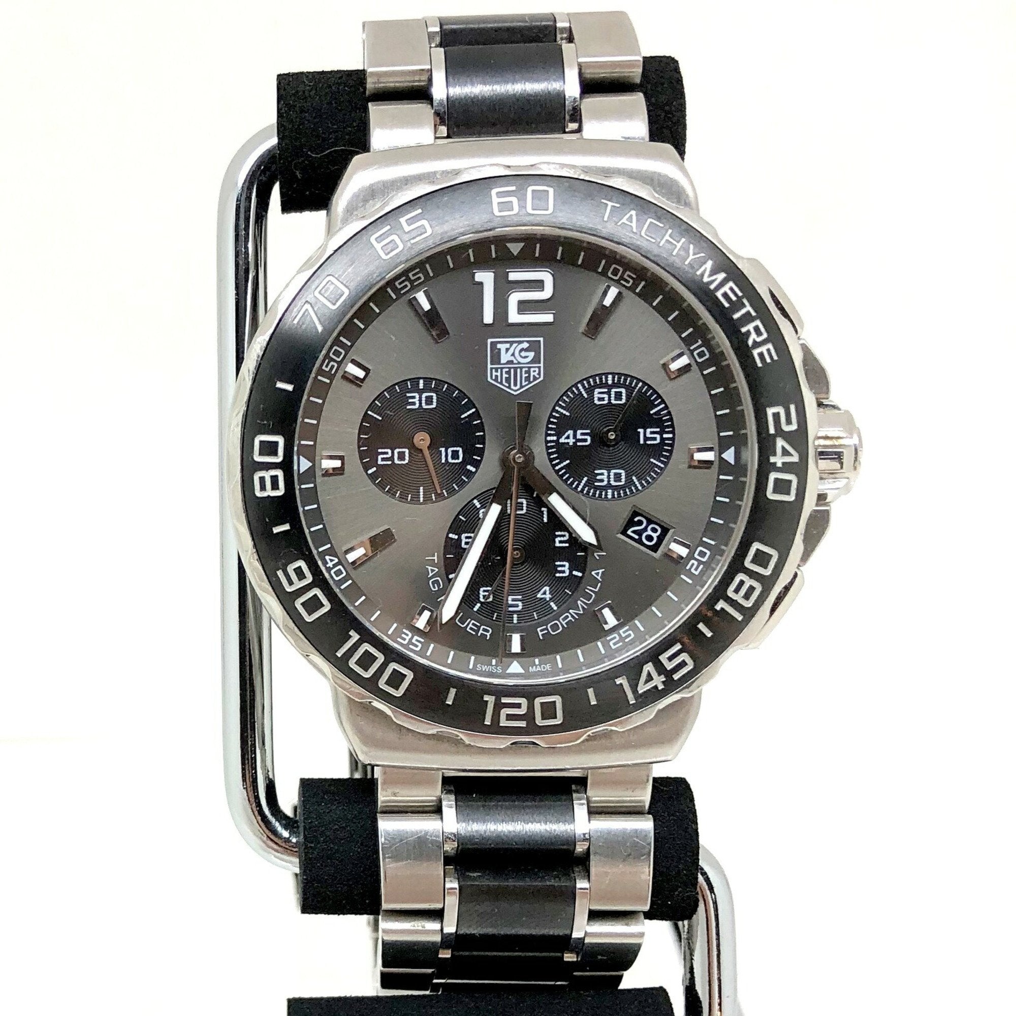 TAG HEUER Formula 1 Chronograph Quartz CAU1115 Stainless Steel Silver