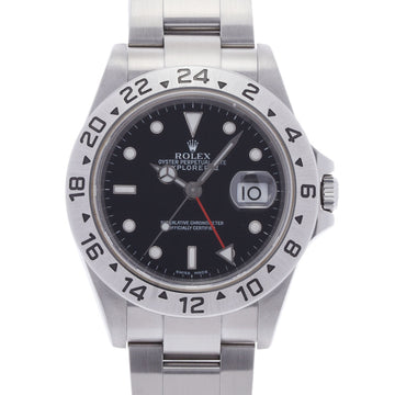 ROLEX Explorer 2 16570 men's SS watch self-winding black dial