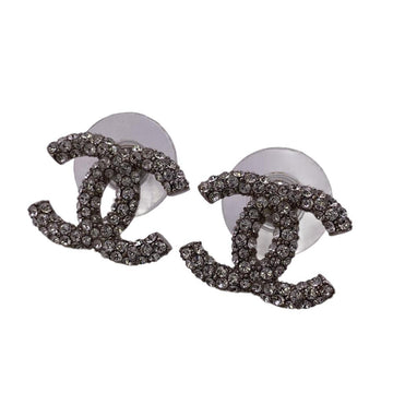 CHANEL Cocomark earrings silver ladies