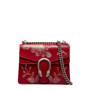 GUCCI Dionysus Shoulder Bag 421970 Red Leather Women's