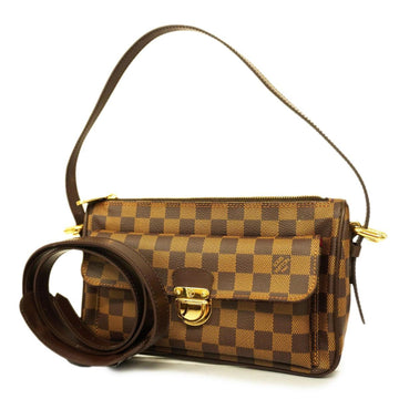 LOUIS VUITTON Shoulder Bag Damier Ravello N60006 Ebene Ladies