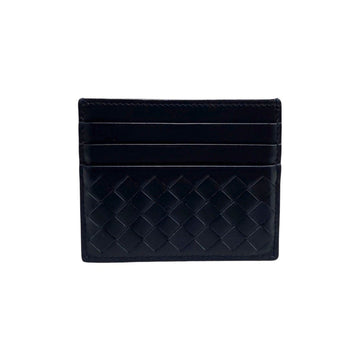 BOTTEGA VENETA Intrecciato Leather Genuine Card Case Pass Navy