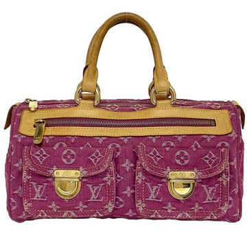 LOUIS VUITTON Handbag Neo Speedy Pink Beige Fuchsia Monogram M95214 Boston Bag Canvas Tanned Leather SP0026