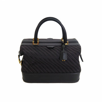 Gucci Old Doctor Bag Handbag Black Canvas Women's Boston