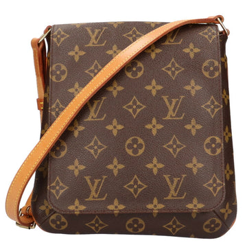 Louis Vuitton Musette Salsa Monogram Shoulder Bag Canvas Brown Women's