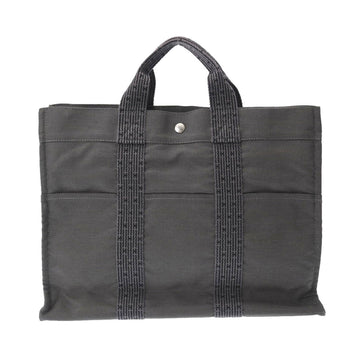 HERMES Ale Line MM Gray Women's Canvas Tote Bag