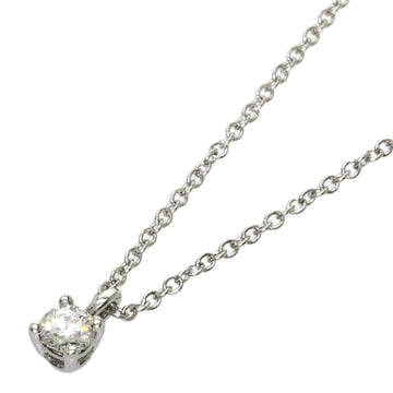TIFFANY Solitaire Diamond Necklace Platinum PT950 Ladies  & Co.