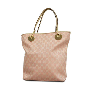 GUCCI tote bag GG canvas 120836 ivory pink gold hardware ladies