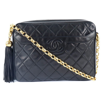 Chanel Chain Shoulder Matelasse Vintage Lambskin Black Women's Bag