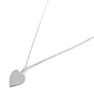 GUCCI Heart Necklace Necklace Silver K18WG[WhiteGold] Silver