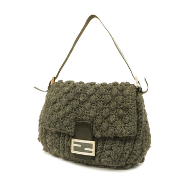 FENDIAuth  Women's Knit Handbag Gray