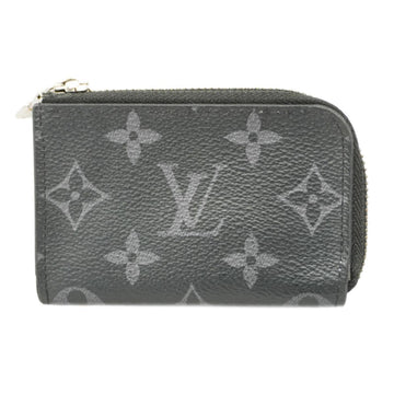 LOUIS VUITTON Wallet/Coin Case Monogram Eclipse Portomone Jules M63536 Black Men's