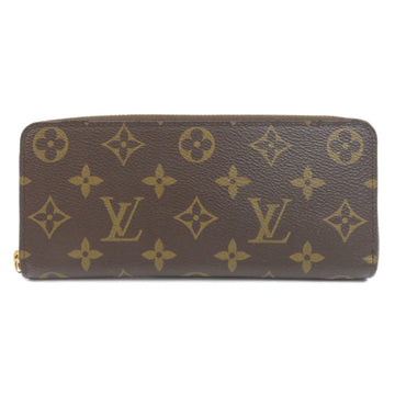 Louis Vuitton M60742 Portefeuille Clemence Monogram Fuchsia Long Wallet Canvas Women's