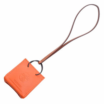 HERMES Agno Milo Swift Sac Orange Shopper Charm Ladies