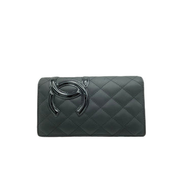 CHANEL [] Cambon Line Long Wallet A26717 Personalized Bifold Women's