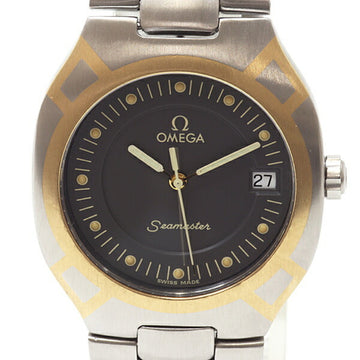 OMEGA men's watch Seamaster Polaris 396.1022 black [black] dial combination color quartz finished