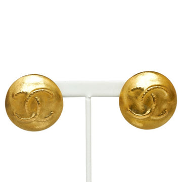 CHANEL Cocomark Earrings Gold Plated Women's