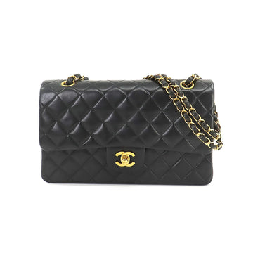 CHANEL Matelasse 25 Chain Shoulder Bag Leather Black A01112 Gold Hardware Vintage