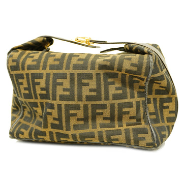 FENDIAuth  Zucca Handbag Women's Canvas Handbag Brown