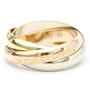 CARTIER Trinity Pink Gold [18K],White Gold [18K],Yellow Gold [18K] Fashion No Stone Band Ring Gold