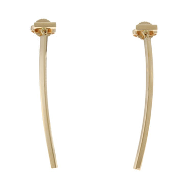 TIFFANY T bar pierced earrings 18-karat gold K18 pink Lady's &Co.