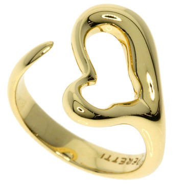 TIFFANY Open Heart Ring K18 Yellow Gold Women's &Co.