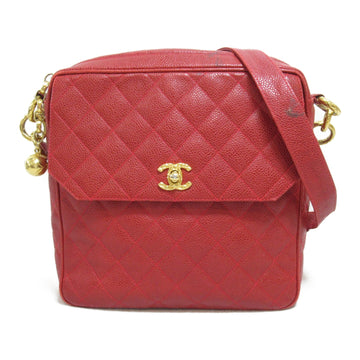 CHANEL Shoulder Bag Red Caviar Skin [Grained Calf]