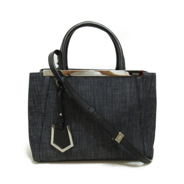 FENDI Rouge Tote Bag Black DenimBlack denim