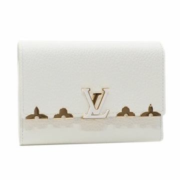 Louis Vuitton Trifold Wallet Portefeuille Capucines Women's M67887 Bronze White Leather